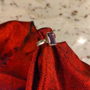 Unisex Sterling Silver .925 / Tanzanite Ring Size 8